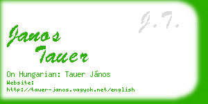 janos tauer business card